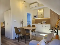 Moderná kuchynka, Apartmány Mi Casa, Mosonmagyaróvár, Maďarsko