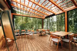 Presklená terasa, Hotel Kouty, Ledeč nad Sázavou, Česko