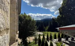 Záhrada s výhľadom, Maiers Hotel, Bayerisch Eisenstein, Nemecko