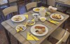 Hotelové raňajky, Harangtorony hotel, Kőszeg, Maďarsko