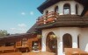 Terasa s posedením, Komplex Górski Pałacyk ***, Kościelisko, Poľské Tatry, Poľsko
