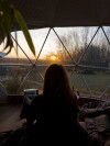 Výhľad z interiéru, Villa Wisdome, Farád, Maďarsko