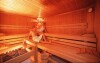 Sauna s drevom, Ferienhotel Alber ***, Mallnitz, Alpy, Rakúsko