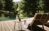 Terasa pri jazere, miaflor Familien- & Aktivresort ****, Ried im Oberinntal, Rakúsko
