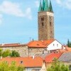 Kostol a veža sv. Ducha v Telči